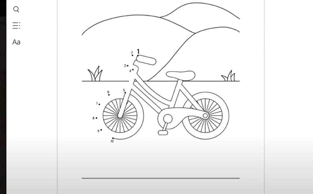dot to dot bicycle image