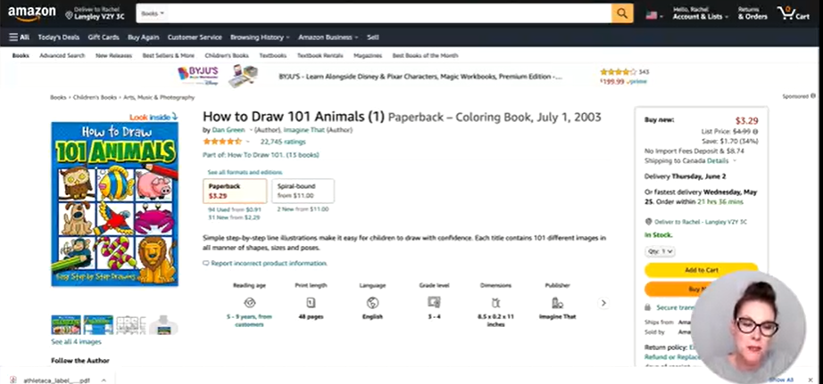 How to Draw book on Amazon